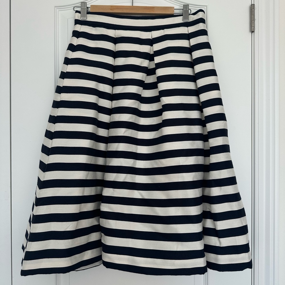 Striped Navy Blue and White Women's Skirt
